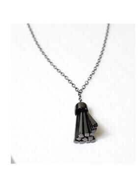 Hematite Chain Gunmetal Steel Gray Pendant Fashion Necklace ~ NEW